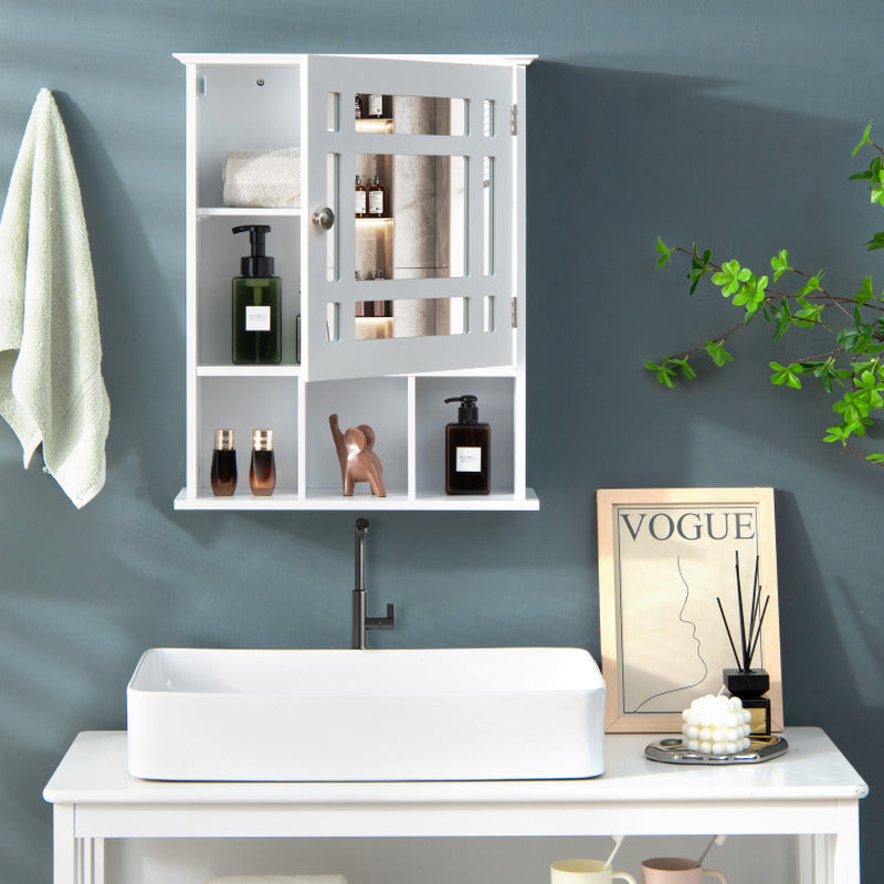 Wall Mounted and Mirrored Bathroom Cabinet