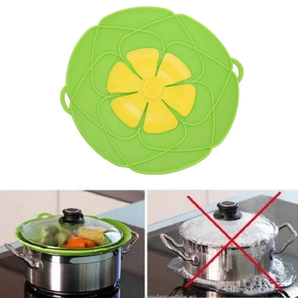 26CM Heat Resistant Silicone Pot Lid Multi-Purpose Kitchen Splash Guard Pot Lid Steamer Lid Cooking Tools Kitchen Cooker