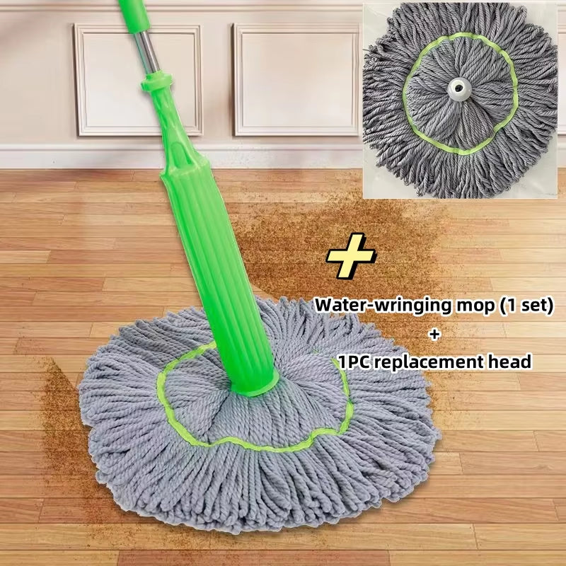 2-In-1 Hand-Washing Self-Rotating Mop Household Floor Rotary Dewater Mop Dry-Wet Dual-Purpose Household Mop Absorbent Clean Tool