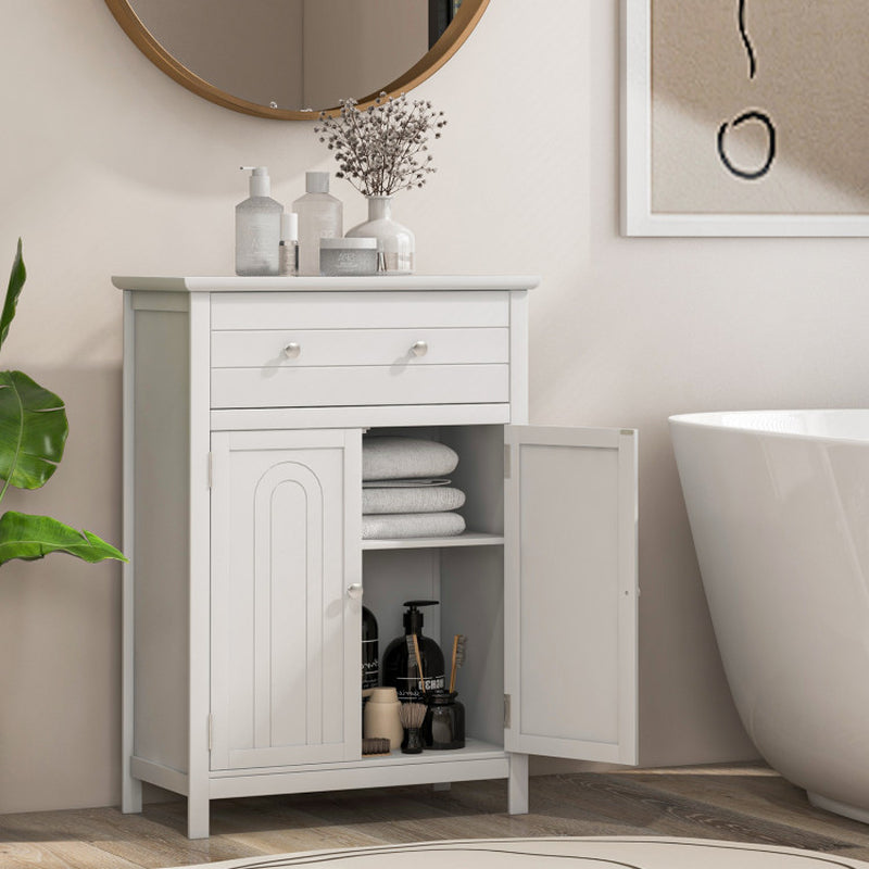 Free Standing Bathroom Storage Cabinet with Large Drawer