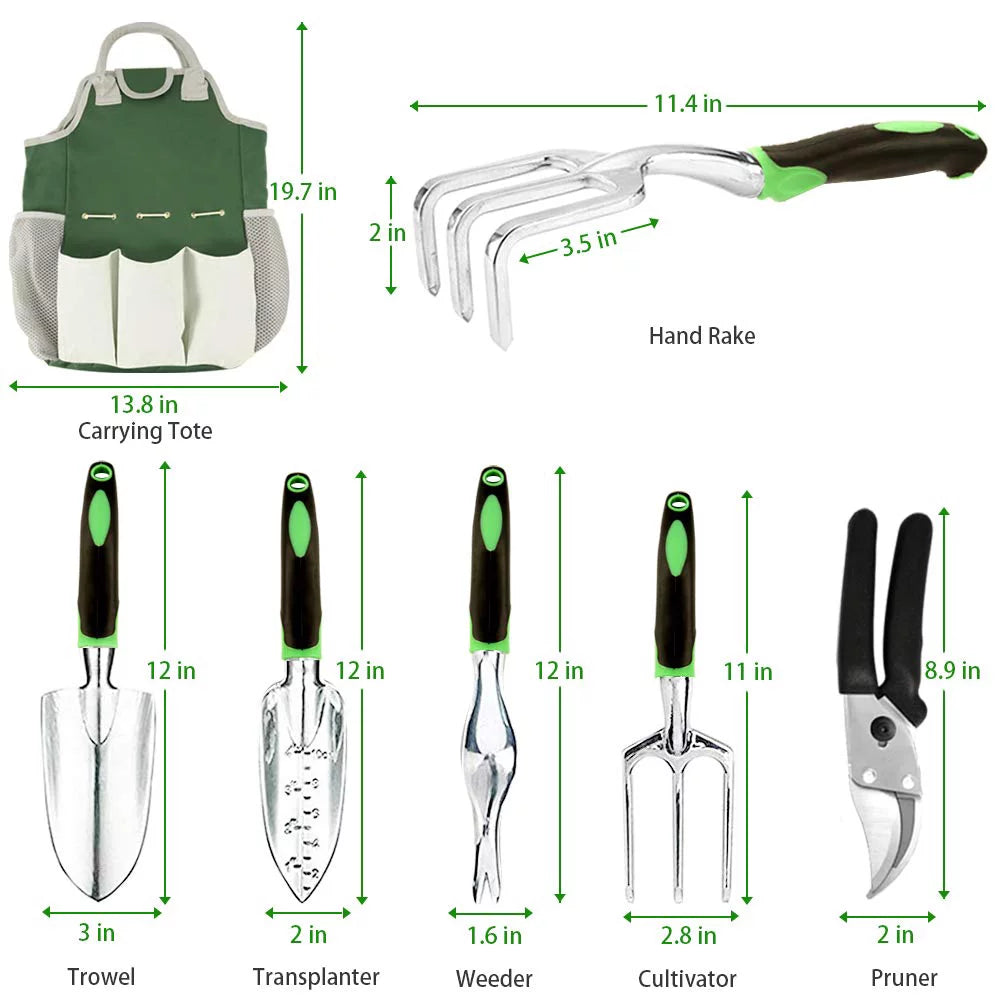 111Pcs Garden Tools Set Succulent Tools Set, Heavy Duty Aluminum Manual Garden Kit Outdoor Gardening Gifts Tools for Men Women