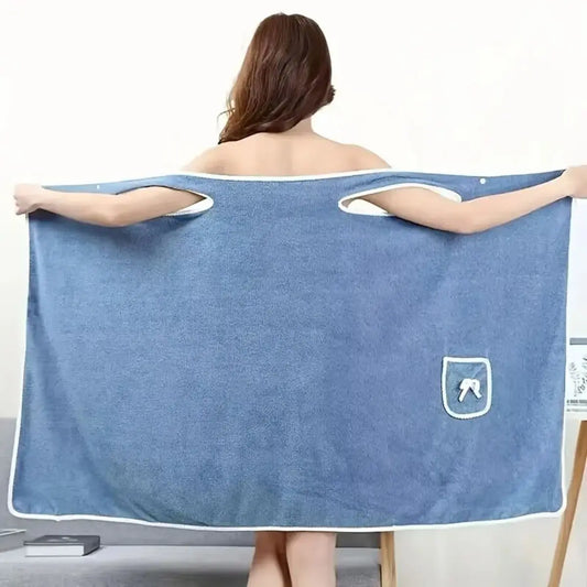 Womens Bath Towels Girls Wearable Fast Drying Bathing Beach Spa Bathrobes Wash Clothing, Shower Bath and Gym Towel